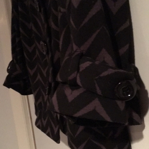 Vintage 90s chevron pattern swing jacket SZ 8 - Picture 3 of 7